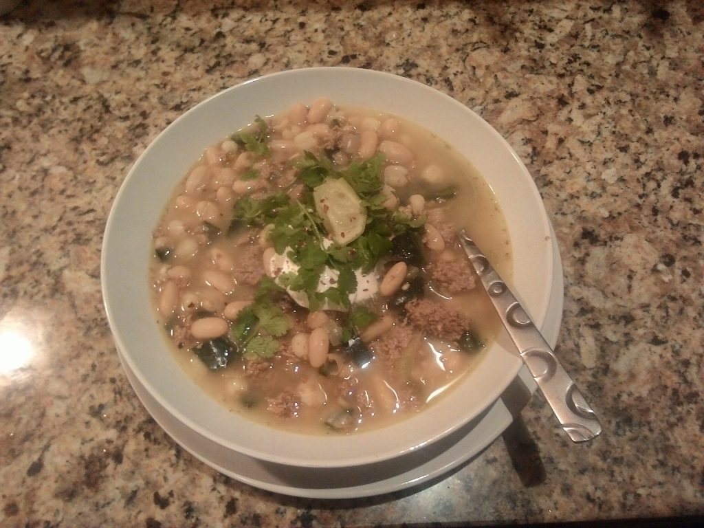 White chili -- slow carb refeed.